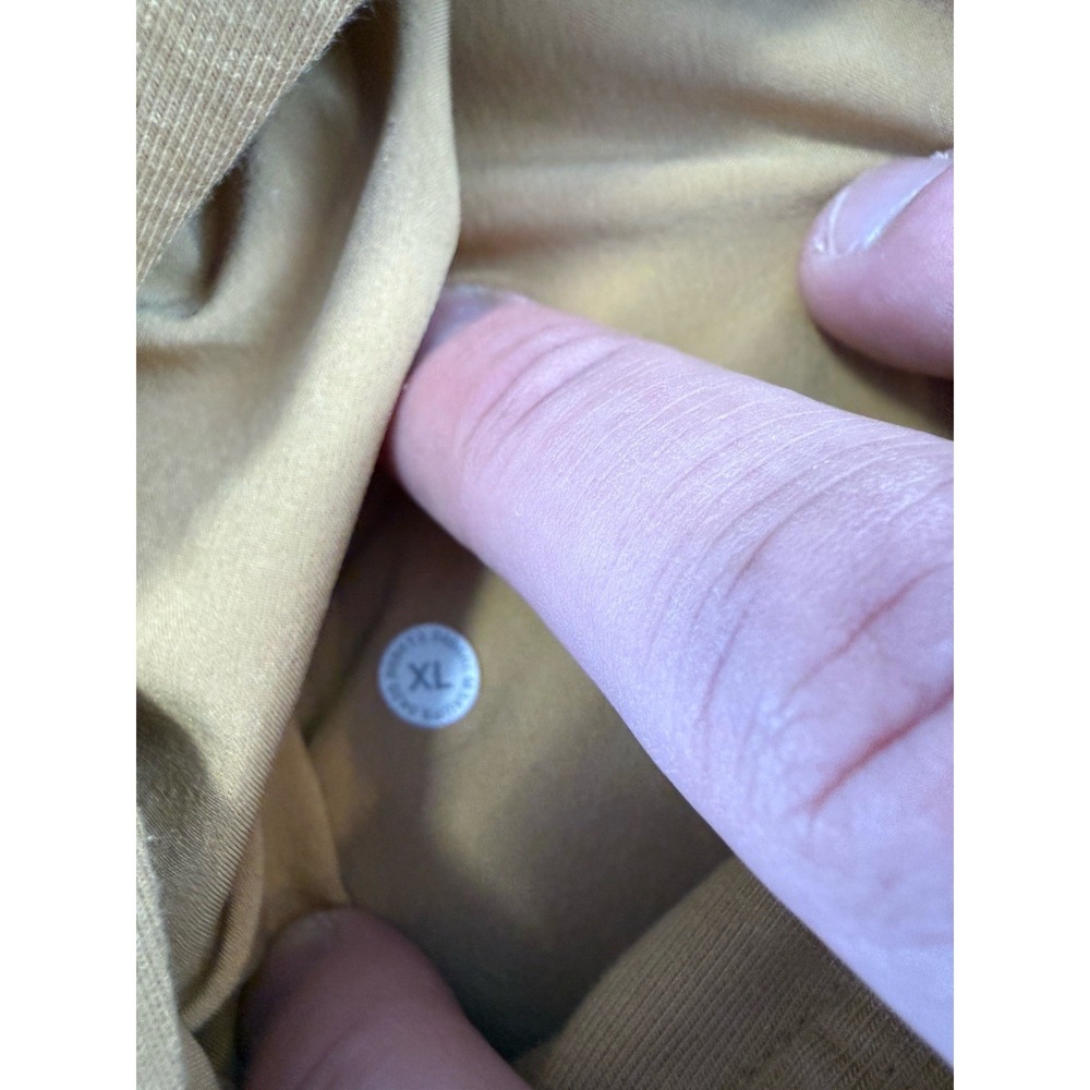 Lululemon City Sweat Pullover Hoodie Sweatshirt Men's XL Mustard Stretch LM3AUPS - Picture 3 of 6